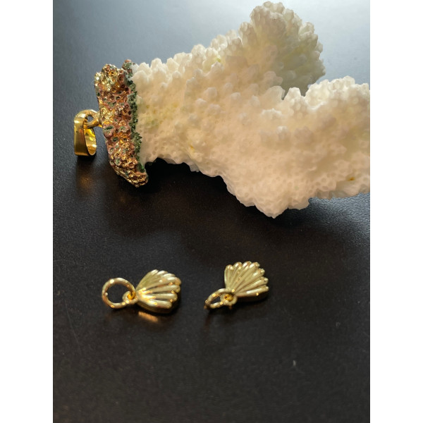 Pendentifs  Coquille Saint Jacques 9 mm – Laiton Doré