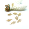 Estampes, pendentif Feuille filigrane 12.5mm, couleur Doré