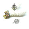 Pendentifs Arabesque 17 mm – Acier inoxydable 304, finition argentée