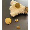 Boucles d’oreille Clous Puces 15 mm – Acier Inoxydable 304 – Finition Doré à l’or fin 24K – Avec Embouts
