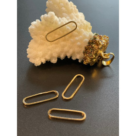 Pendentifs Ovale rectangle 20mm – Laiton Doré à l'or fin 18K