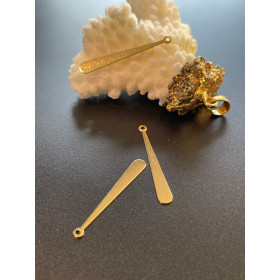 Pendentifs Longue Goutte 31.5mm – Acier Inoxydable Doré à l'or fin 24K