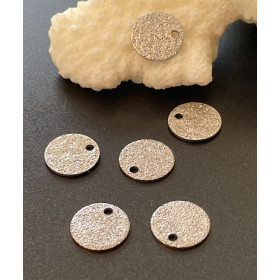 Pendentifs Médaille Poussière d'étoiles 10mm – Acier Inoxydable 304 Argenté