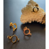 Boucles d’oreille Puce Géométrique 12 mm – Acier Inoxydable 304 Doré IONIQUE
