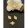 Pendentifs Losange 13mm – Laiton Doré à l'or fin 24K