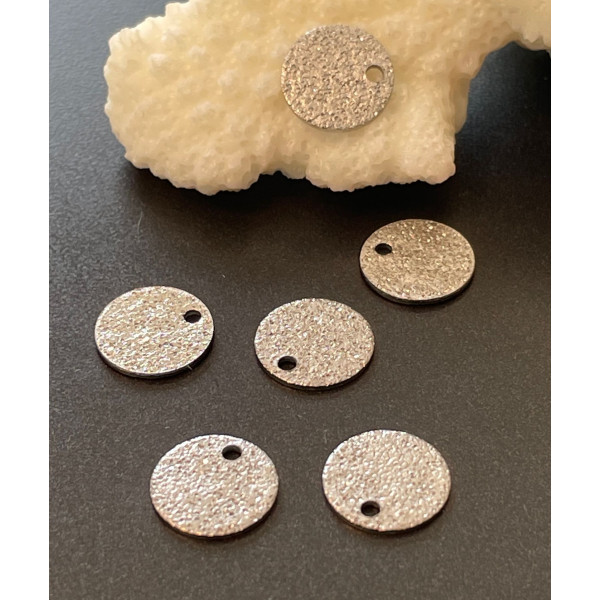 Pendentifs Médaille Poussière d'étoiles mm – Acier Inoxydable 304 Argenté