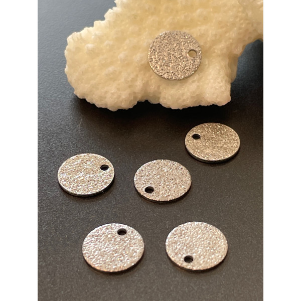 Pendentifs Médaille Poussière d'étoiles mm – Acier Inoxydable 304 Argenté