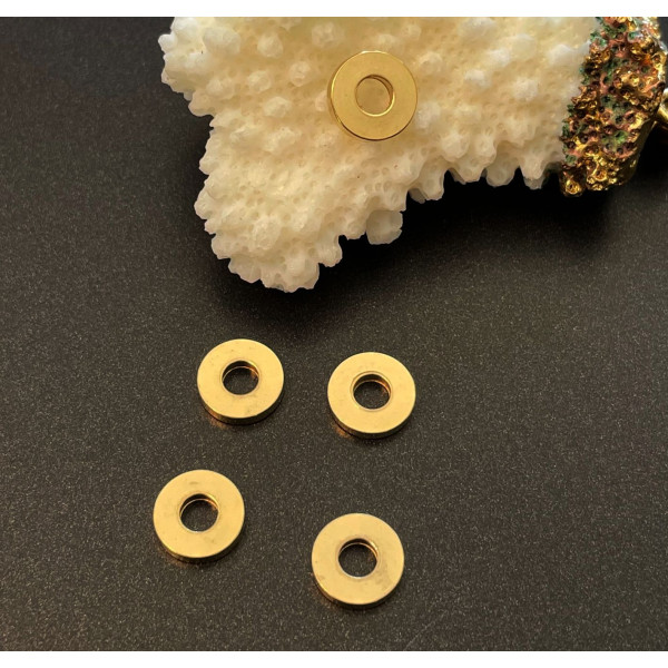 Perles Intercalaires 8 mm – Acier Inoxydable 304 Doré à l’or fin 18K