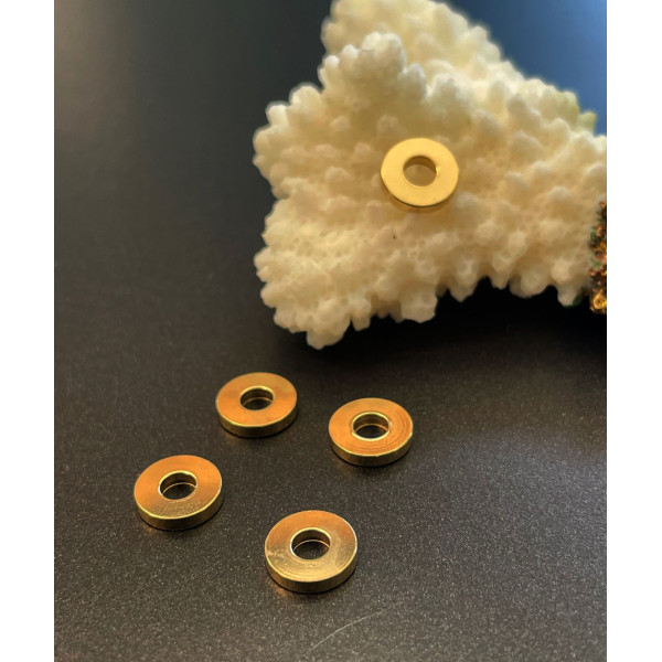 Perles Intercalaires 8 mm – Acier Inoxydable 304 Doré à l’or fin 18K