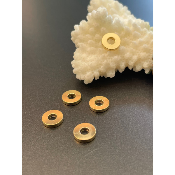 Perles Intercalaires 8 mm – Acier Inoxydable 304 Doré à l’or fin 18K