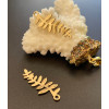 Pendentifs Feuille 28,5 mm – Laiton Doré à l’or fin 18K