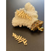 Pendentifs Feuille 28,5 mm – Laiton Doré à l’or fin 18K