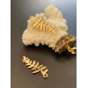 Pendentifs Feuille 28,5 mm – Laiton Doré à l’or fin 18K