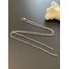 Sautoirs réglables 56 cm pour intercalaire, maille forçat 2mm, Acier Inoxydable 304