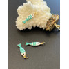 Pendentif avec anneau Poisson Émaillé 18,5 mm – Acier Inoxydable 304 Doré à l’or fin 18K, IONIQUE