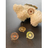 Boucles d’oreille Puce Dentelle 12.5mm avec attache – Laiton Doré à l’or fin 18K