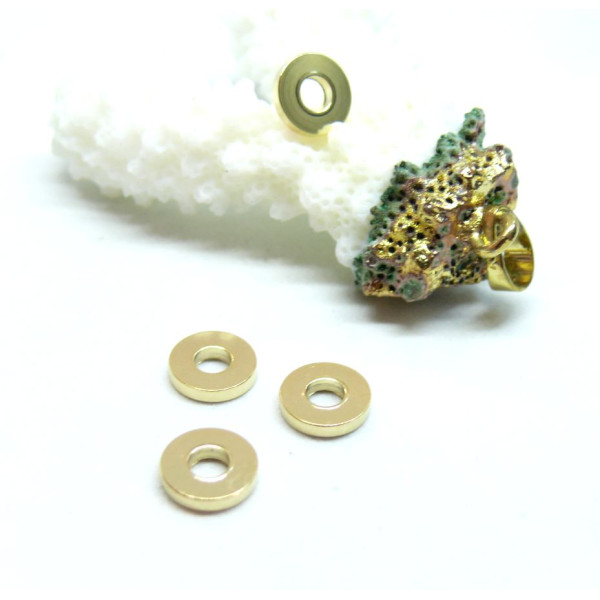 Perles Intercalaires 8 mm – Acier Inoxydable 304 Doré à l’or fin 18K