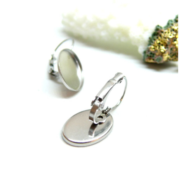 Supports de Boucles d’oreilles 10x14 mm – Acier Inoxydable 304 Argenté