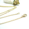 Collier Sautoir Matinée 50 cm – Maille Extra Fine 2.7 mm – Acier Inoxydable 304 Doré à l’Or Fin 18K – PVD