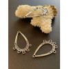 Pendentifs multiconnecteur Goutte Métal Argent Antique