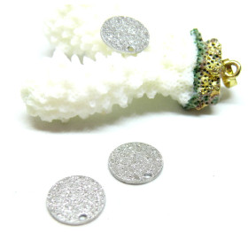 Pendentifs Médaille Poussière d'étoiles mm – Acier Inoxydable 304 Argenté