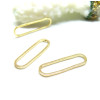 Pendentifs Ovale rectangle 20mm – Laiton Doré à l'or fin 18K