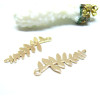 Pendentifs Feuille 28,5 mm – Laiton Doré à l’or fin 18K