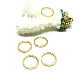 Pendentifs, connecteurs Cercle 12mm – Acier Inoxydable 304 Doré à l'or fin 18K