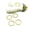 Pendentifs, connecteurs Cercle 12mm – Acier Inoxydable 304 Doré à l'or fin 18K