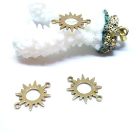 Connecteur Soleil 14mm – Acier Inoxydable 304 Doré