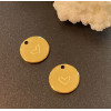 Pendentif Médaillon Coeur 12mm – Acier Inoxydable 304 Doré