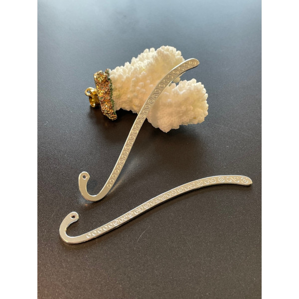 Marques-page Simple à Customiser 8.4cm – Métal Placage Argent Vif