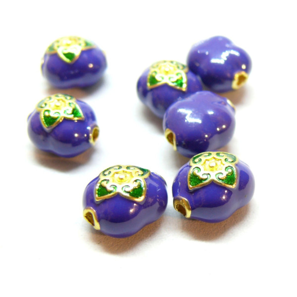 Perles Intercalaire Boho Chic 11mm – Résine Émaillée & Laiton Doré