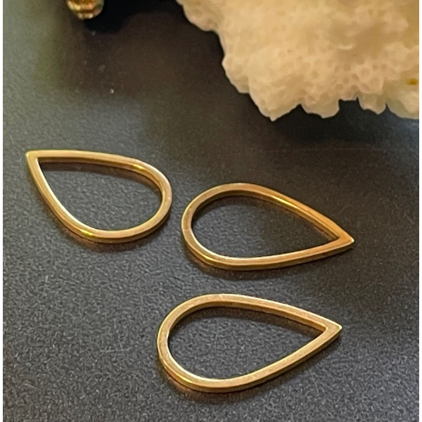 Pendentifs Connecteurs Goutte 16 mm Doré en Acier Inoxydable 304