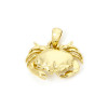 Pendentif avec bélière – Crabe 3D 17 mm – Laiton Doré à l’or fin 18K