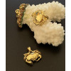 Pendentif avec bélière – Crabe 3D 17 mm – Laiton Doré à l’or fin 18K