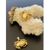 Pendentif avec bélière – Crabe 3D 17 mm – Laiton Doré à l’or fin 18K