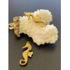 Pendentif Hippocampe 3D 30 mm – Acier Inoxydable 304 Doré à l’or fin 18K, PVD
