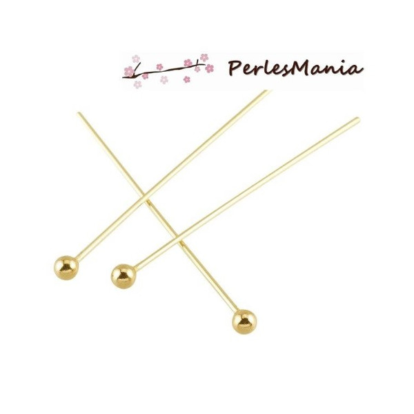Tiges à Tête Ronde 5cm – Laiton finition Doré