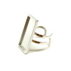 Support de Bague Rectangle 25 par 10 mm en Acier Inoxydable 304 Argenté qualité Extra