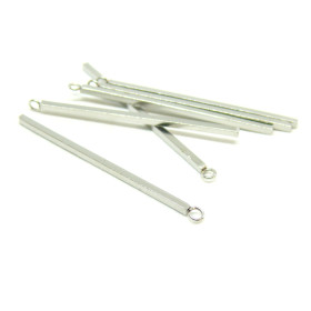 Pendentifs Tige Rectangle 28mm – Acier Inoxydable 304  Argenté