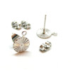 Boucles d’oreilles Puce Cercle Strié 4.5mm – Acier Inoxydable 316 Argenté