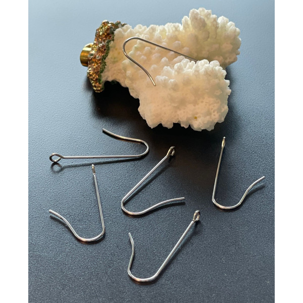 Crochets boucles d’oreilles 28 mm – Acier inoxydable 316L – Finition Argenté