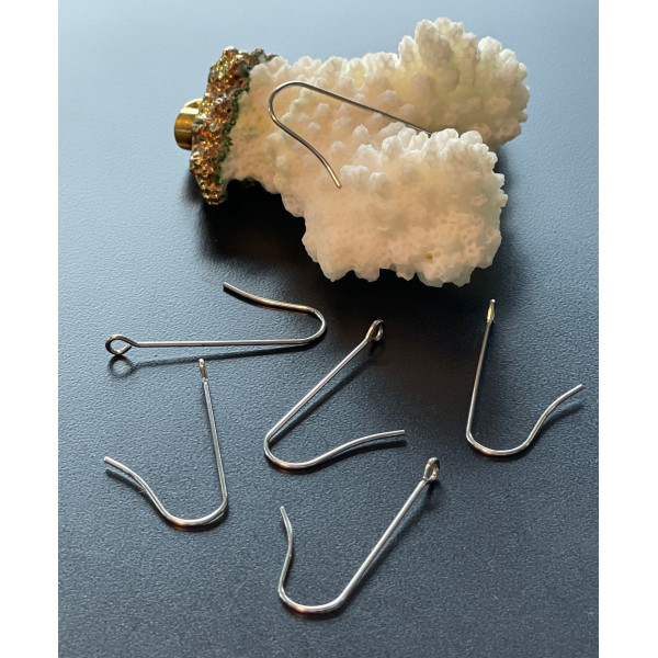 Crochets boucles d’oreilles 28 mm – Acier inoxydable 316L – Finition Argenté