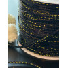 Cordon NOIR et Fil Métallisé Doré 2mm coloris 900