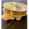 Rouleau de 5 mètres Fil de Cuivre 0.8mm Placage Or Vif