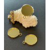Supports de Pendentifs 16 mm – Acier Inoxydable 304 Finition doré à l'or fin 24K