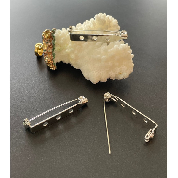 Supports de Broches Plateau 33mm – Métal finition Argent Platine