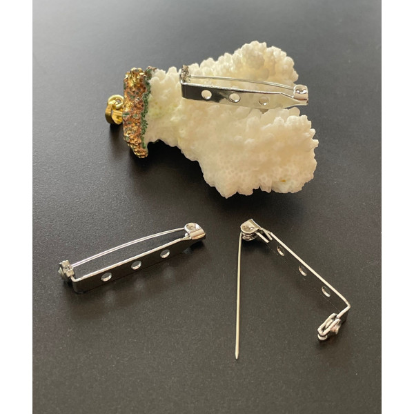 Supports de Broches Plateau 33mm – Métal finition Argent Platine