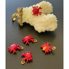 PS110941823 – Lot de 2 ou 4 Pendentifs Crabe 3D – Métal Doré